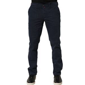 Domenico Tagliente Navy Blue Skinny Chino Mid Waist Men Men's Pants